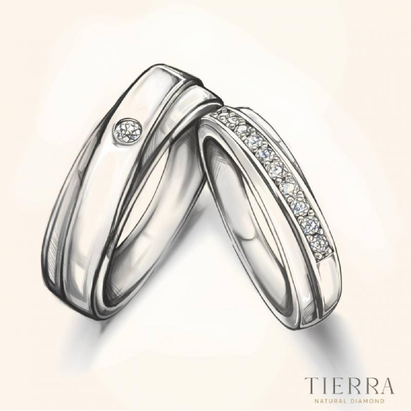 Xu hướng nhẫn cặp kim cương tự thiết kế